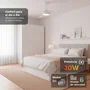 Grunkel SKYEASY47 Ventilador de Techo Blanco de 119 cm con 3 Aspas y 6 Velocidades