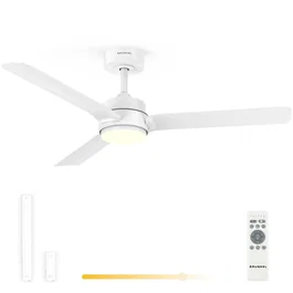 Grunkel SKYEASY47 Ventilador de Techo Blanco de 119 cm con 3 Aspas y 6 Velocidades