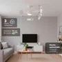 Grunkel SKYEASY47 Ventilador de Techo Blanco de 119 cm con 3 Aspas y 6 Velocidades