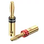 Cable de audio adaptador conector banana vention bfdj0-2 hembra banana macho 2 uds dorado