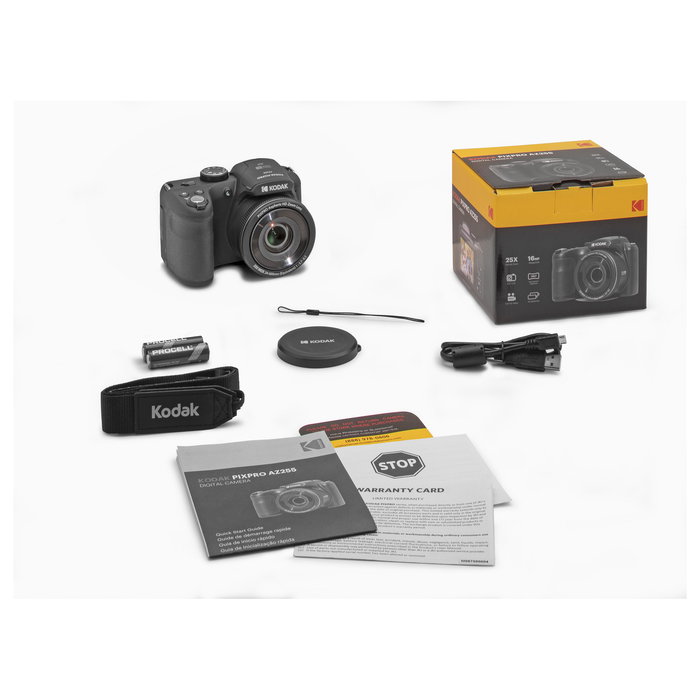 Kodak PixPro AZ255 Cámara Compacta Digital, 16.35 MP, Zoom Óptico 25x, Sensor CMOS, Full HD 1080p, Negro