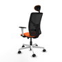 PIQUERAS Y CRESPO Silla de oficina Motilla Naranja y Negro