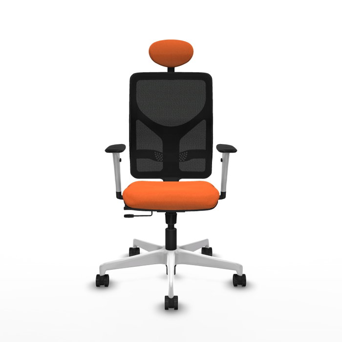 PIQUERAS Y CRESPO Silla de oficina Motilla Naranja y Negro