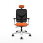PIQUERAS Y CRESPO Silla de oficina Motilla Naranja y Negro