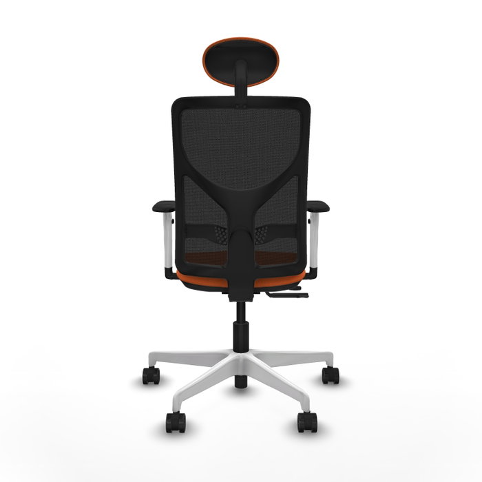 PIQUERAS Y CRESPO Silla de oficina Motilla Naranja y Negro