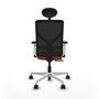 PIQUERAS Y CRESPO Silla de oficina Motilla Naranja y Negro
