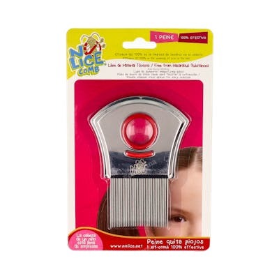 NO LICE Lendrera Puas Acero Y Doble Canal 1Ud.