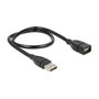 DeLOCK Cable USB 2.0 ShapeCable Tipo-A Macho a Tipo-A Hembra, 0,5 m, Negro