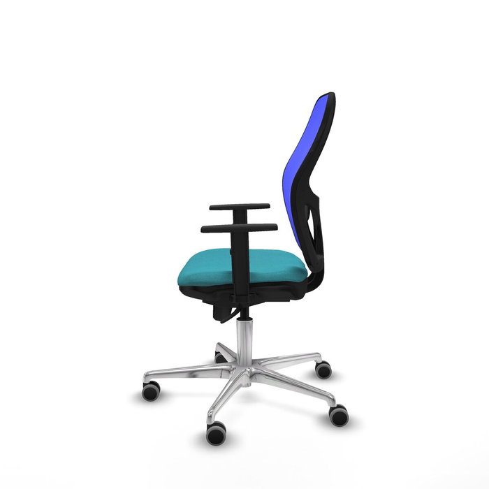 PIQUERAS Y CRESPO Silla de oficina Jorquera con mecanismo Sincro, Tela Turquesa y Malla Azul
