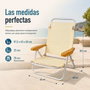 JugaToys Silla de playa aluminio multiposición arena con asas para transportar