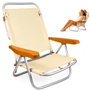 JugaToys Silla de playa aluminio multiposición arena con asas para transportar