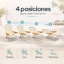 JugaToys Silla de playa aluminio multiposición arena con asas para transportar