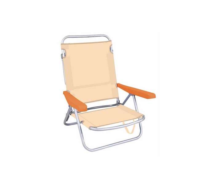 JugaToys Silla de playa aluminio multiposición arena con asas para transportar
