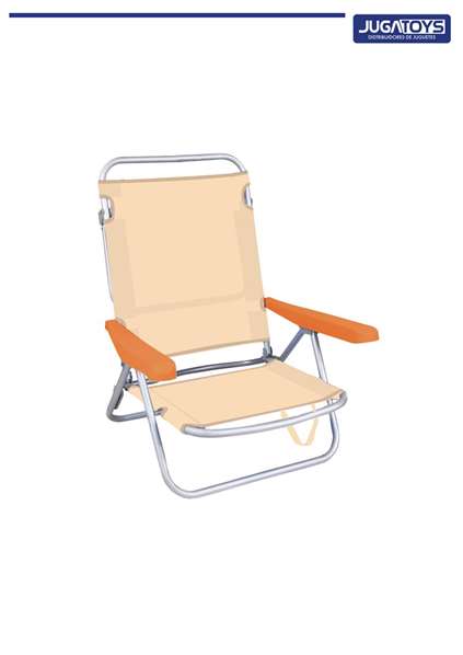 JugaToys Silla de playa aluminio multiposición arena con asas para transportar