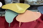 DKD Home Decor Set de 3 Mesas de Centro Abstracto en Hierro Multicolor