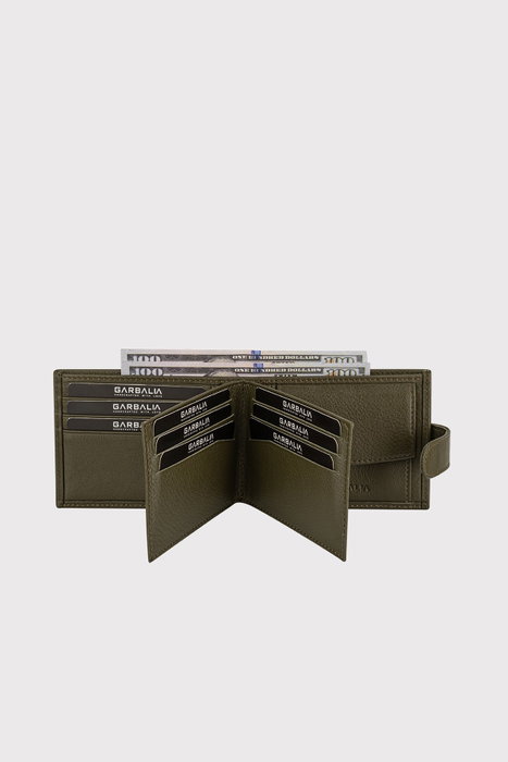 Zoozie Bags Everton Cartera para Hombre de Piel Auténtica 100%, Color Verde
