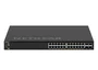 NETGEAR GSM4328-100AJS Switch Gestionado L3 24 Puertos Gigabit PoE+ (PoE 30W) con 4 Puertos SFP+ 10G, Apilable, 1U Negro - Para Montaje en Rack