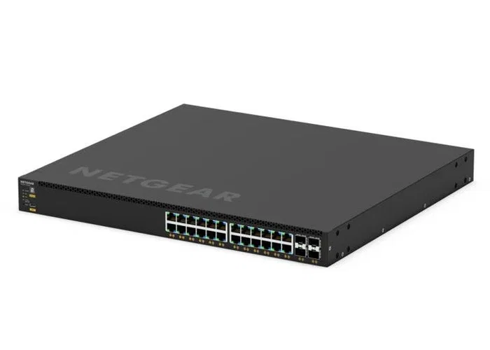 NETGEAR GSM4328-100AJS Switch Gestionado L3 24 Puertos Gigabit PoE+ (PoE 30W) con 4 Puertos SFP+ 10G, Apilable, 1U Negro - Para Montaje en Rack NETGEAR GSM4328-100AJS Switch Gestionado L3 24 Puertos Gigabit PoE+ (PoE 30W) con 4 Puertos SFP+ 10G, Apilable, 1U Negro - Para Montaje en Rack