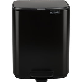 Brabantia Bo Cubo de basura con pedal 7 litros Negro mate