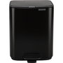 Brabantia Bo Cubo de basura con pedal 7 litros Negro mate