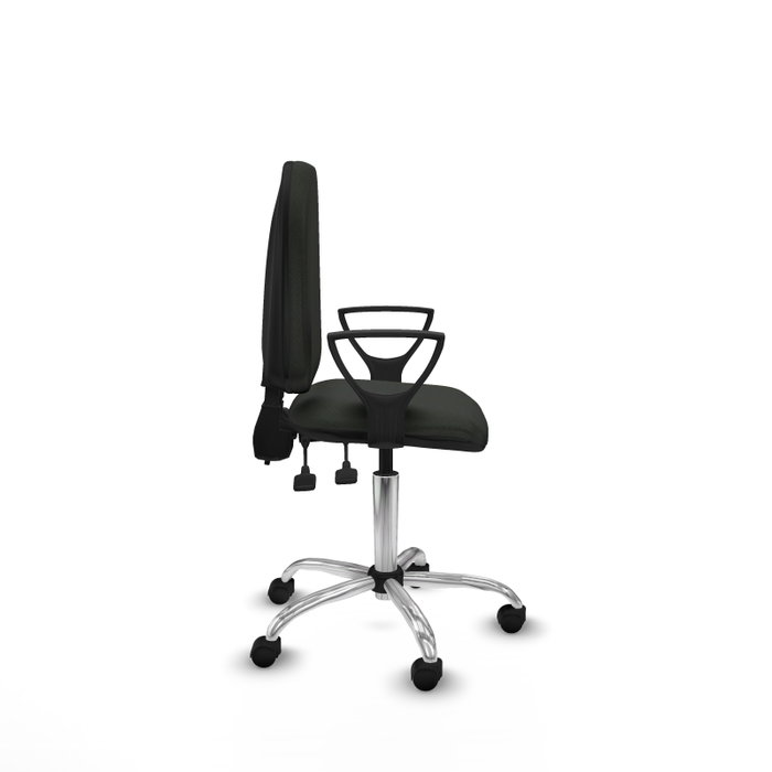 PIQUERAS Y CRESPO Silla de oficina Aýna con mecanismo de doble maneta y brazos fijos, Negro PIQUERAS Y CRESPO Silla de oficina Aýna con mecanismo de doble maneta y brazos fijos, Negro