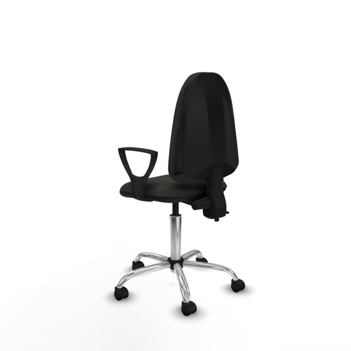 PIQUERAS Y CRESPO Silla de oficina Aýna con mecanismo de doble maneta y brazos fijos, Negro PIQUERAS Y CRESPO Silla de oficina Aýna con mecanismo de doble maneta y brazos fijos, Negro