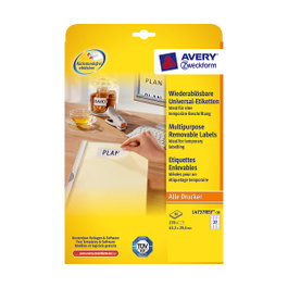 AVERY Zweckform Etiqueta L4737REV-10 Blanco 63,5 x 29,6 mm