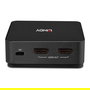 LINDY 42321 Conmutador KVM Switch 2 Puertos USB Tipo C, Dual HDMI 4K 60Hz 3840x2160, Conmutación Automática, 100W PD, Gris