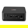 LINDY 42321 Conmutador KVM Switch 2 Puertos USB Tipo C, Dual HDMI 4K 60Hz 3840x2160, Conmutación Automática, 100W PD, Gris