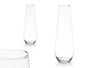Giftdecor Jarron de Cristal Transparente con Base Abombada - 50 cm de Alto x 17 cm de Ancho