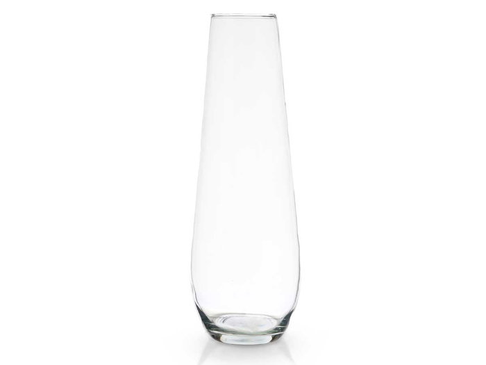 Giftdecor Jarron de Cristal Transparente con Base Abombada - 50 cm de Alto x 17 cm de Ancho