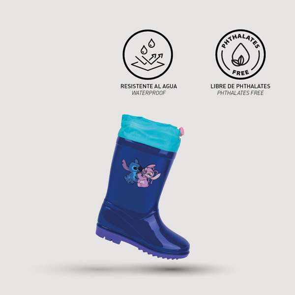 Cerdá Botas de Lluvia PVC Stitch Azul Talla 29 T029