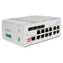 Digitus 8+4P Industrial Gigabit Ethernet PoE Switch L2 managed | Switch PoE de Red Industrial Gigabit Ethernet Gestionado con 8 Puertos y 4 Enlaces SFP
