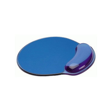 ROLINE Alfombrilla de Ratón con Reposamuñecas de Silicona, Color Azul Transparente
