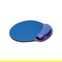 ROLINE Alfombrilla de Ratón con Reposamuñecas de Silicona, Color Azul Transparente