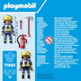 PLAYMOBIL 71885 Duo Pack Bomberos - Figuras de Acción con Viseras Abatibles, Hacha, Linterna y Extintor - Juguete +4 Años