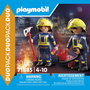 PLAYMOBIL 71885 Duo Pack Bomberos - Figuras de Acción con Viseras Abatibles, Hacha, Linterna y Extintor - Juguete +4 Años