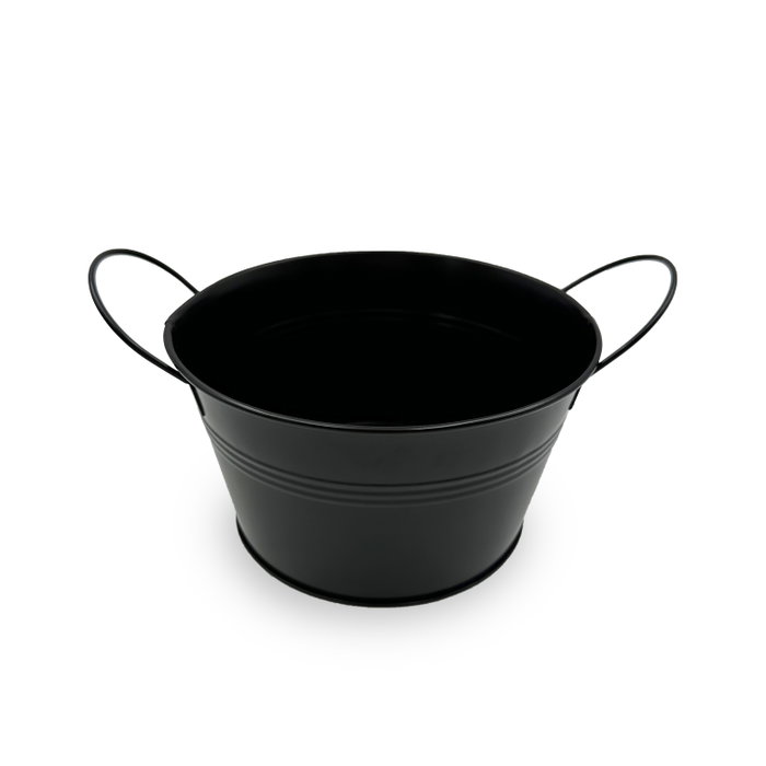 Inde Cubo Metal Redondo Asa Metal Negro 18 cm (24 Unidades) Inde Cubo Metal Redondo Asa Metal Negro 18 cm (24 Unidades)