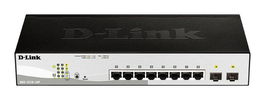 D-Link DGS-1510-28XMP Smart Switch PoE Gigabit de 10 Puertos con 2 Puertos Combo SFP 1000BaseT