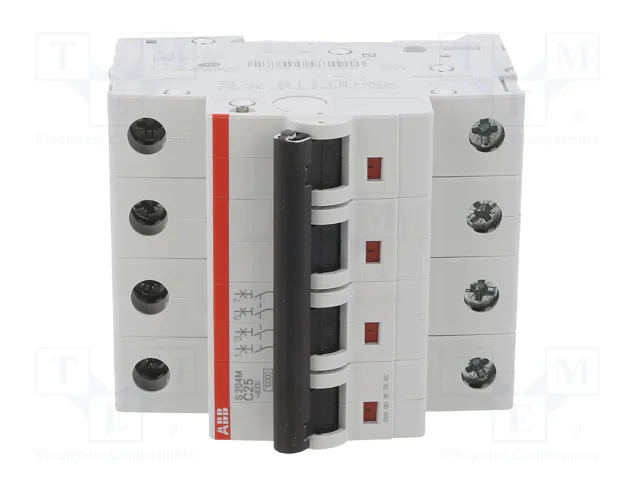 ABB S200M-C25 Interruptor magnetotérmico de 4 polos, 25A