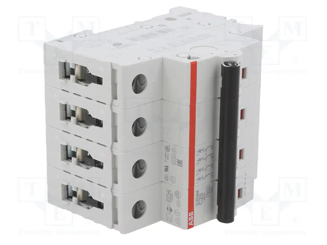 ABB S200M-C25 Interruptor magnetotérmico de 4 polos, 25A