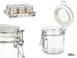 Vivalto Tarro Conserva Hermetico Vidrio Transparente 250 ml 11.5 x 10 x 8.5 cm (Set de 36)