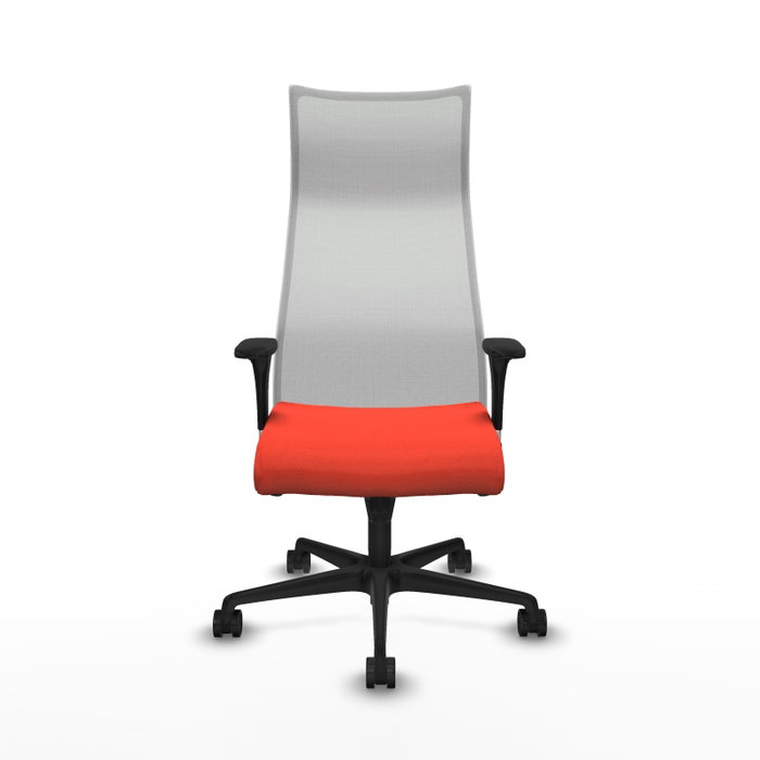 PIQUERAS Y CRESPO Sillón Albacete Mecanismo Sincro Naranja y Blanco