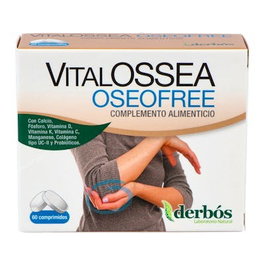 DERBOS Oseofree 60 Comp. Calcio, Fósforo, Vitamina D, K2 y Colágeno para Huesos