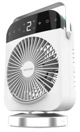 Cecotec EnergySilence 600 DeskChill Climatizador de Sobremesa Smart Rotate, Oscilación 75°, 4 Velocidades, Temporizador 8h, Depósito 300ml, Negro y Blanco