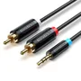 Vention Cable Audio Estéreo BCLBI 3.5mm Jack TRRS Macho a 2 RCA Macho (3 Metros) - Negro