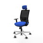 PIQUERAS Y CRESPO Silla de oficina Yunquera con mecanismo Sincro Azul y Negro