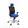 PIQUERAS Y CRESPO Silla de oficina Yunquera con mecanismo Sincro Azul y Negro