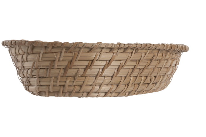 DKD Home Decor Set de 2 Cestas de Bambú y Ratán Natural 29x22x7 cm