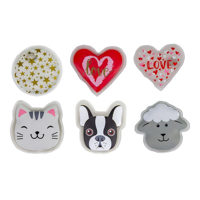 Mhome Calentador de Manos Reutilizable Calentador Calor 50-55°C Modelos Variados 11x10x1cm